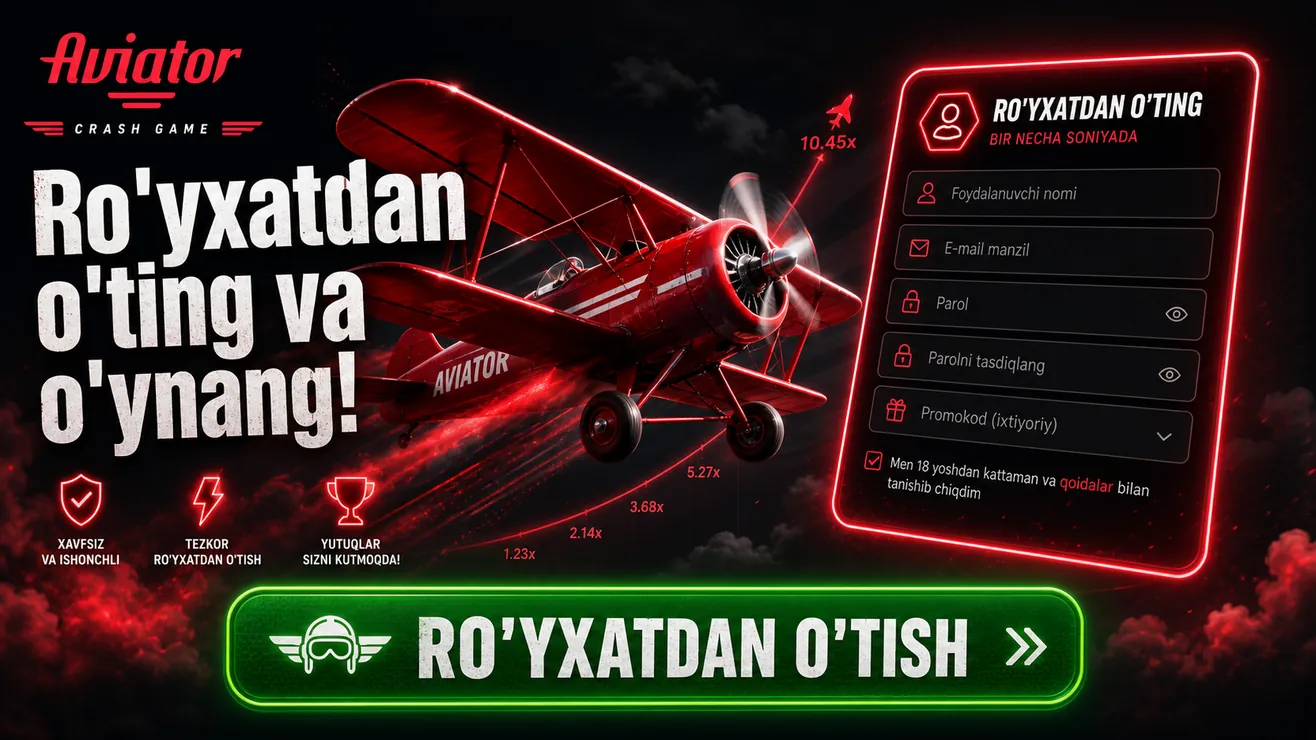 Aviator ro'yxatdan o'tish va birinchi depozit qo'llanmasi