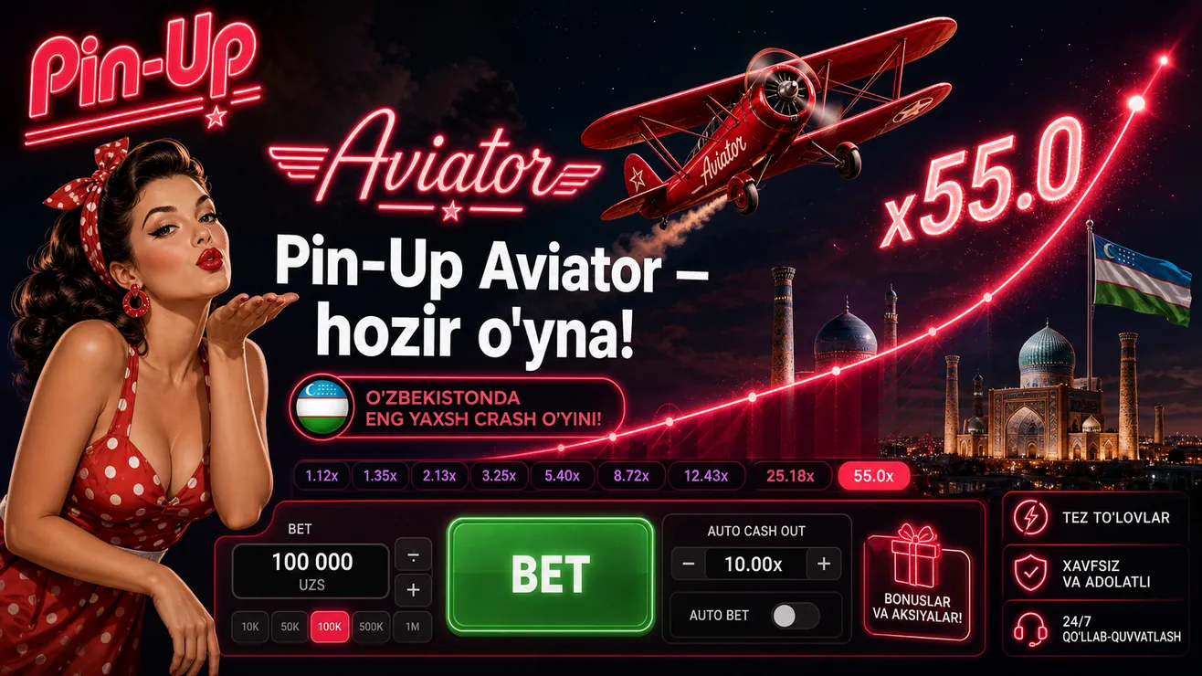 Pin-Up Casino Aviator O'zbekiston 65 million UZS bonus